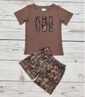 Baby Boy Camouflage Appliqué Summer Set